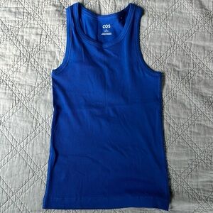 COS clothing Blue tank top Sz S new